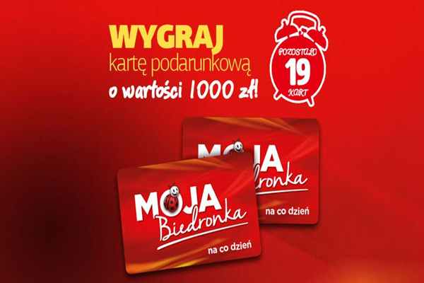 Biedronka rozdaje karty podarunkowe o wartości 1500 złotych!
